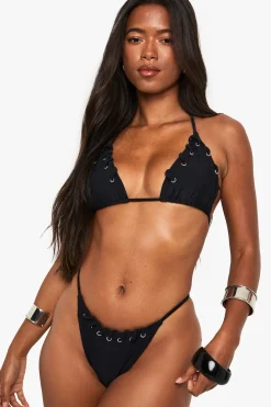 Bas de bikini détaillés à œillets