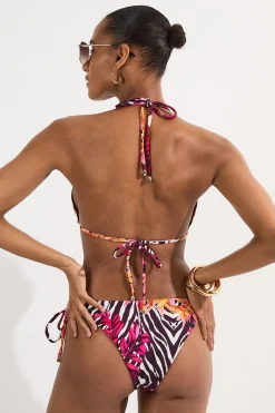 KarenMillen Bas de bikini à détails imprimés et à nouer sur les côtés<Femme Maillots De Bain
