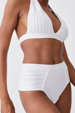 KarenMillen Bas de bikini en bandage transparent à rayures<Femme Maillots De Bain|Tenues De Plage