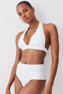 KarenMillen Bas de bikini en bandage transparent à rayures<Femme Maillots De Bain|Tenues De Plage