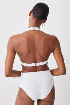 KarenMillen Bas de bikini en bandage transparent à rayures<Femme Maillots De Bain|Tenues De Plage