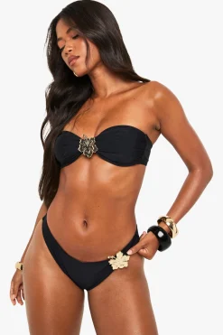 boohoo Bas de bikini à fleurs d'hibiscus<Femme Maillots De Bain|Tenues De Plage