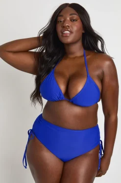 Bas De Bikini Grande Taille Taille Haute Gainant Avec Fronces