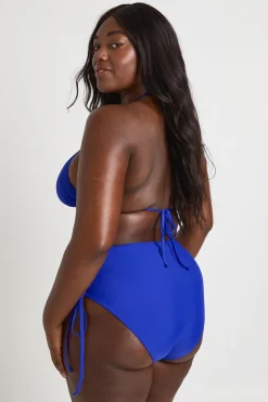 Bas De Bikini Grande Taille Taille Haute Gainant Avec Fronces