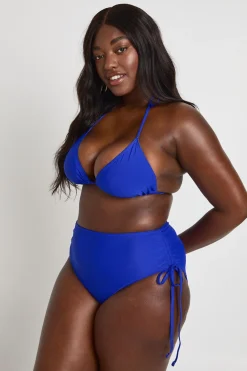 Bas De Bikini Grande Taille Taille Haute Gainant Avec Fronces