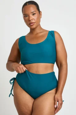 boohoo Bas De Bikini Grande Taille Taille Haute Froncé Avec Contrôle Du Ventre<Femme Maillots De Bain|Tenues De Plage