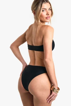 boohoo Bas de bikini High Leg à détail de ferrures dorées Pearl Flower<Femme Maillots De Bain|Tenues De Plage