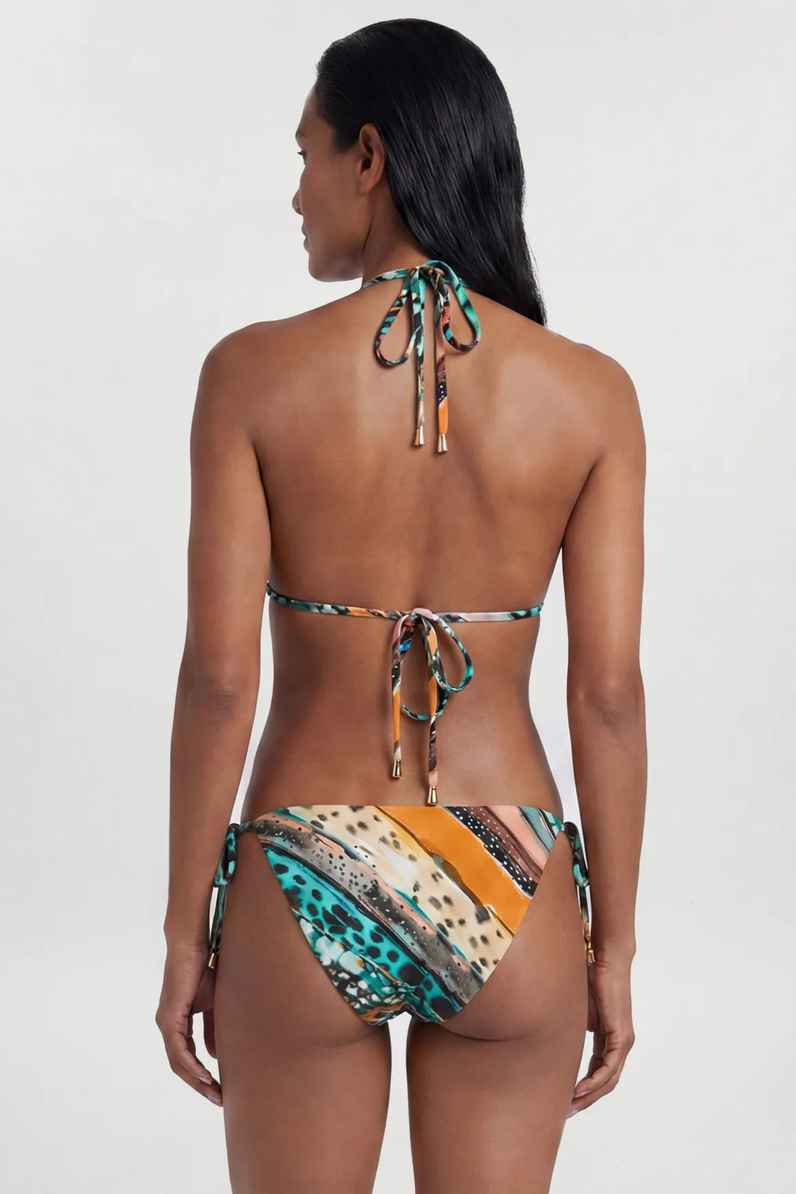 Bas De Bikini À Imprimé Animal Linéaire