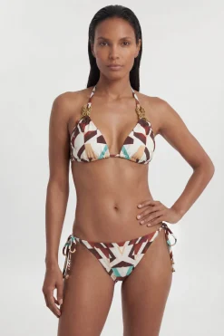Bas De Bikini Imprimé À Détails Contrastés