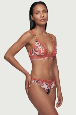 Bas de Bikini Imprimé Foulard Effet Miroir