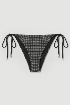 KarenMillen Bas de Bikini à Liens avec Clous<Femme Maillots De Bain|Tenues De Plage