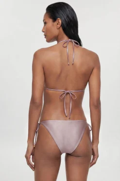 Bas De Bikini Métallisé Avec Détail De Perles
