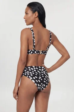 Bas De Bikini Plongeant À Imprimé À Pois