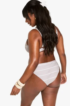 Bas De Bikini Rayé Essentials Grande Taille