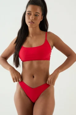 Bas De Bikini À Rayures Avec Décolleté En V Dsgn Studio