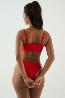 Bas De Bikini À Rayures Avec Décolleté En V Dsgn Studio