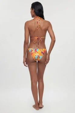 Bas De Bikini Réversible À Imprimé Floral Photographique Avec Détail De Perles
