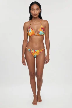 Bas De Bikini Réversible À Imprimé Floral Photographique Avec Détail De Perles