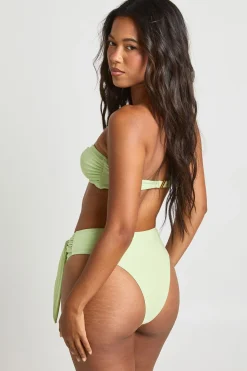 Bas De Bikini Taille Haute Avec Détail Drapé Et Effet Ventre Plat