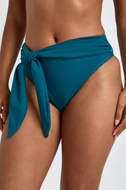 Bas De Bikini Taille Haute Avec Détail Drapé Et Effet Ventre Plat