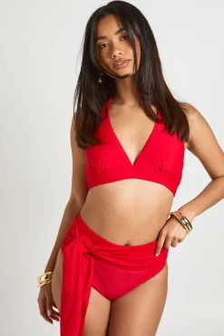Bas De Bikini Taille Haute Avec Détail Drapé Et Contrôle Du Ventre