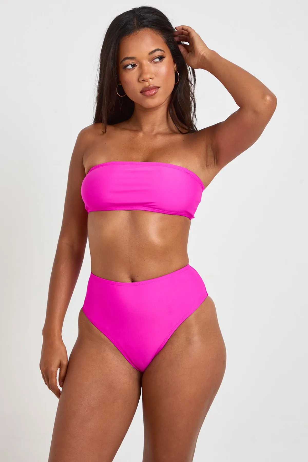 boohoo Bas De Bikini Taille Haute Essentials<Femme Maillots De Bain|Tenues De Plage