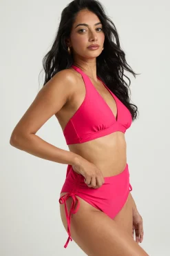 boohoo Bas De Bikini Taille Haute Froncé Avec Effet Ventre Plat<Femme Maillots De Bain|Tenues De Plage