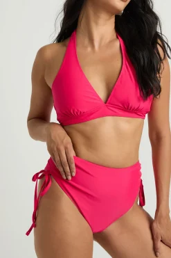 boohoo Bas De Bikini Taille Haute Froncé Avec Effet Ventre Plat<Femme Maillots De Bain|Tenues De Plage