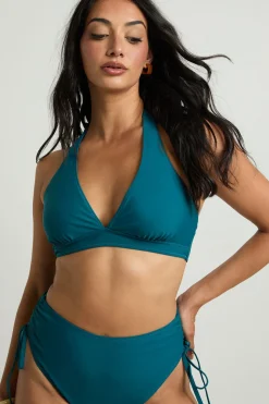 Bas De Bikini Taille Haute Froncé Avec Effet Ventre Plat