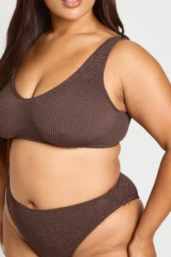 Bas De Bikini Taille Haute Froissé Premium Taille Unique