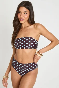 Bas De Bikini Taille Haute À Pois Essentials
