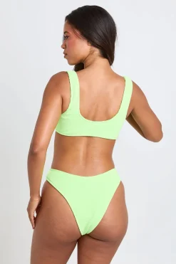 boohoo Bas De Bikini Taille Haute Texturé À Coupe Échancrée<Femme Maillots De Bain|Tenues De Plage