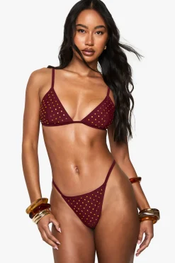 Bas de bikini Tanga Diamante Premium Swim Hot Fix