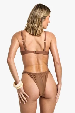 Bas De Bikini Tanga Froncé Avec Détail Coquillage