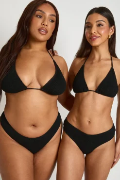 Bas De Bikini Tanga Premium Taille Unique Froncé À Découpe En V