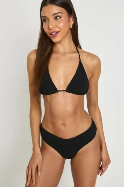 Bas De Bikini Tanga Premium Taille Unique Froncé À Découpe En V