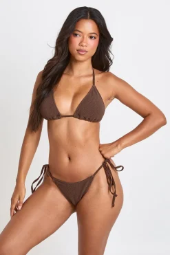 Bas De Bikini Texturé À Nouer Sur Les Côtés