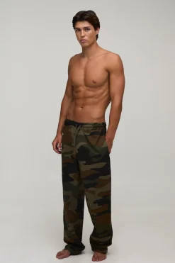 Bas De Détente Jambe Droite À Imprimé Camouflage