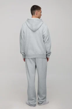 boohooMAN Basic BM Signature Sweat à capuche Coupe régulière zippé<Homme Sweats À Capuche Et Sweatshirts|Sweats À Capuche Et Sweats