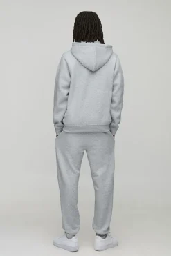 Basic Man. Sweat à capuche zippé coupe régulière