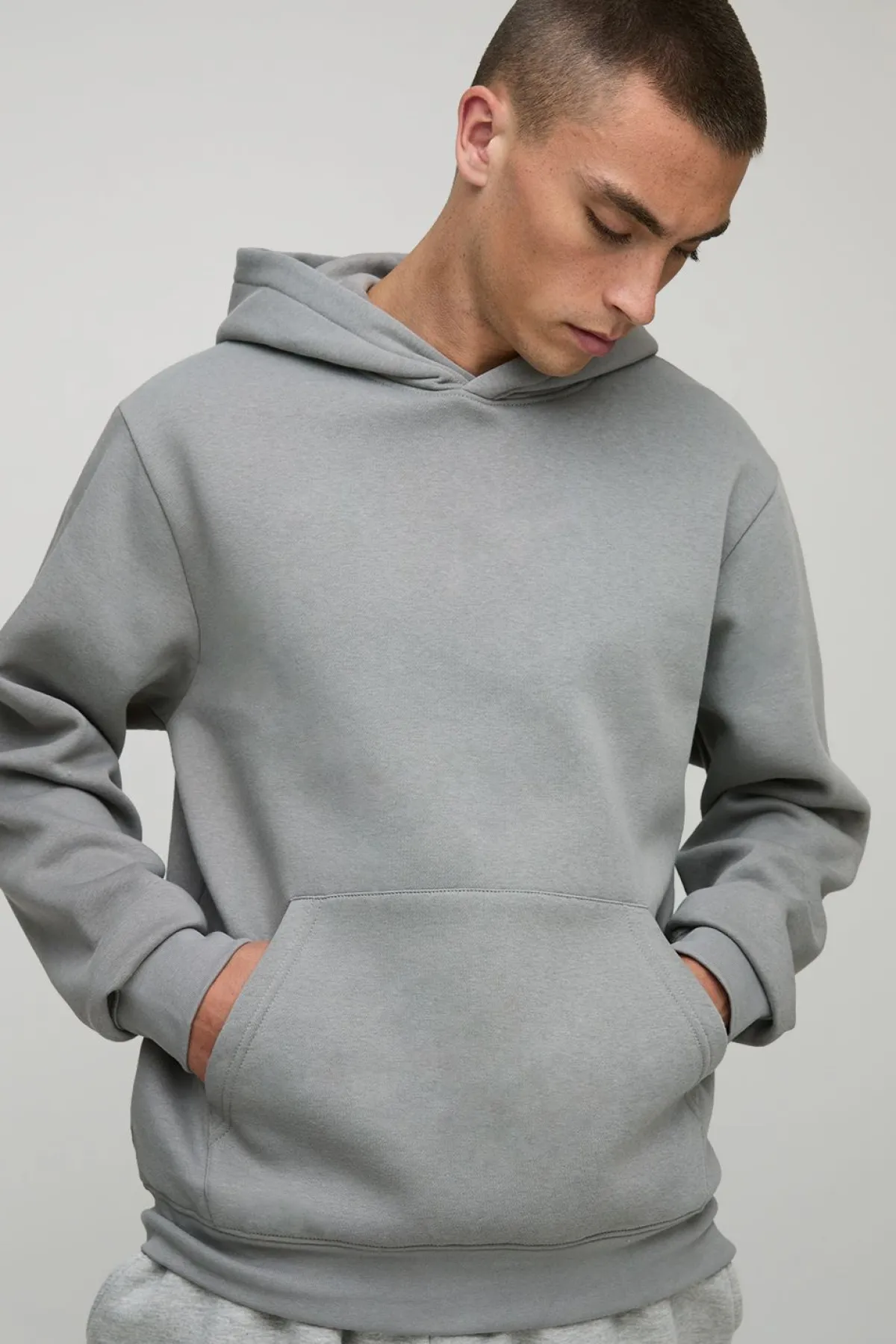 boohooMAN Basic Regular Fit Sweat à capuche à enfiler par-dessus la tête<Homme Sweats À Capuche Et Sweatshirts|Sweats À Capuche Et Sweats