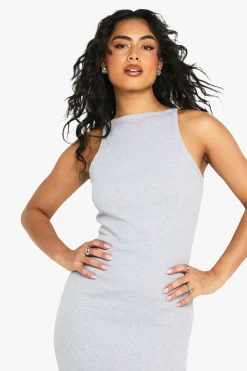 Basic Rib Racer Neck Maxi