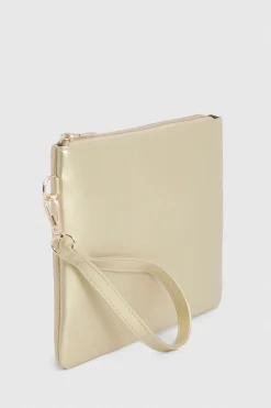 Basic Zip Top Clutch Bag