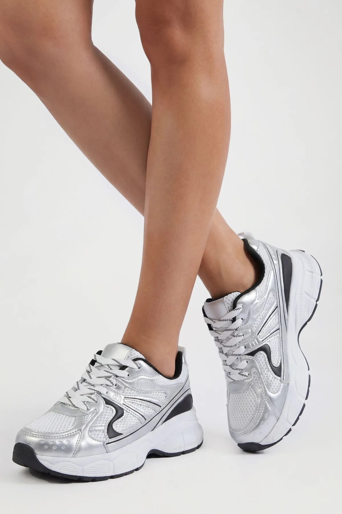 boohoo Baskets Chunky À Bandes Contrastées< Baskets
