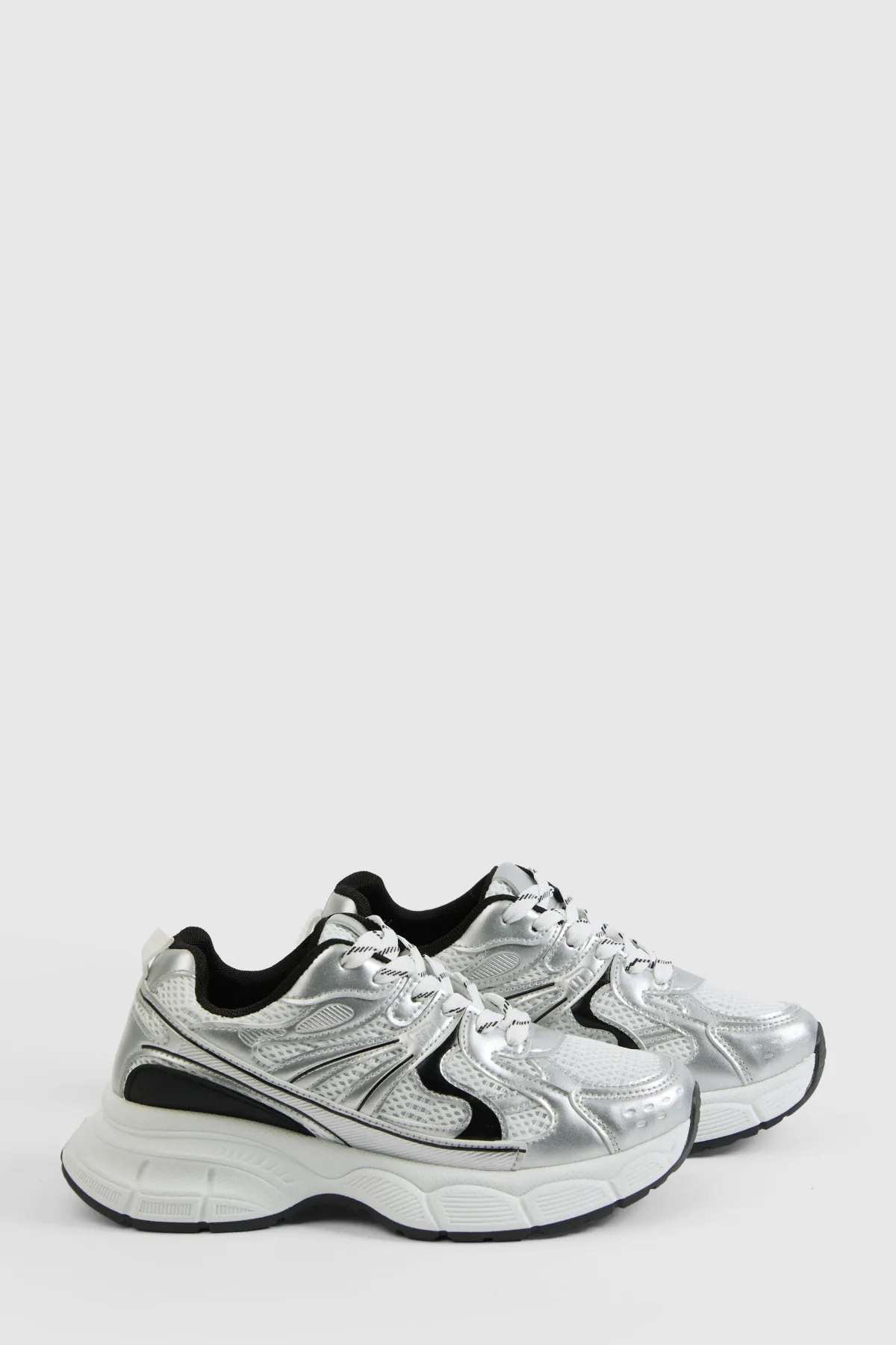 boohoo Baskets Chunky À Bandes Contrastées< Baskets