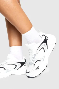 Baskets chunky à panneaux sportifs