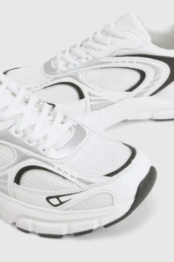 Baskets chunky à panneaux sportifs