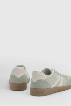 Baskets Jackie À Lacets En Synthétique Rayée