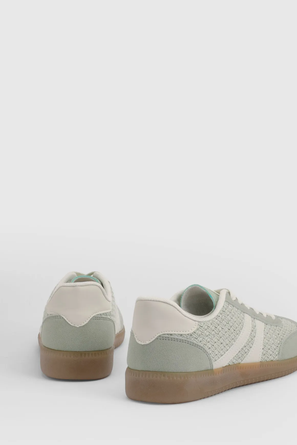 Baskets Jackie À Lacets En Synthétique Rayée