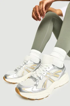 boohoo Baskets papa sportives chunky à rayures tonales contrastées< Baskets